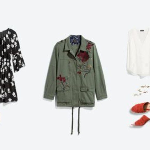 LAJU Lydia Embroidered Cargo Jacket Sz S - Picture 12 of 12